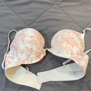 Lucky Brand Light Pink Floral Molded T-Shirt Bra